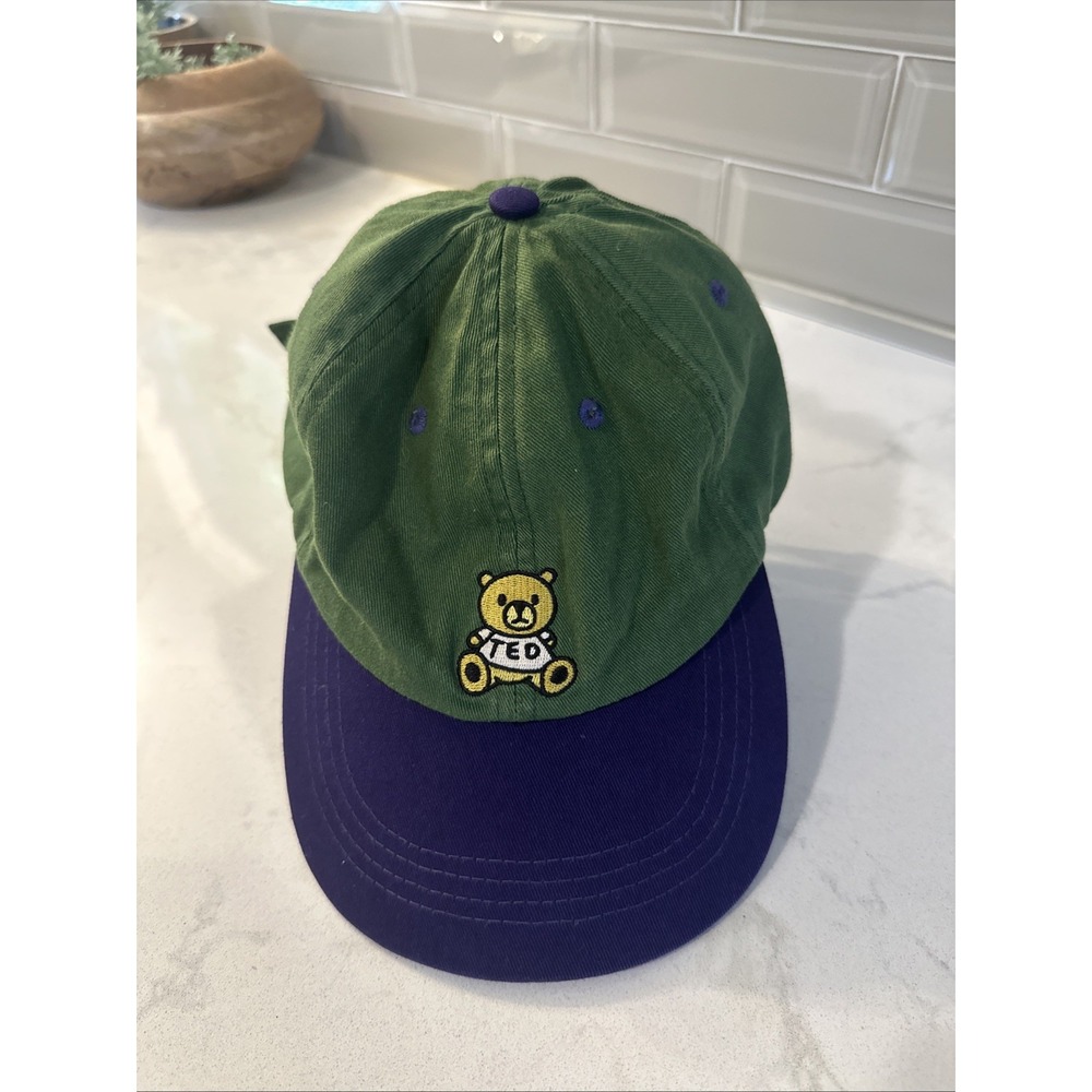 TEDDY FRESH Green/Purple BEAR LOGO HAT Adjustable Cap